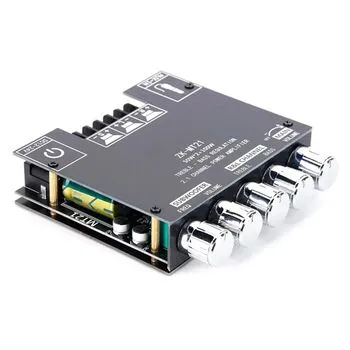 Аудіо підсилювач потужності звука Bluetooth 5.0, ZK-MT21, 2x50Вт + 100Вт, AUX 3.5 мм