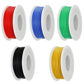 Провід у силіконовій ізоляції 1 жила 18 AWG, 5 кольорів, бухта ~5 м 
