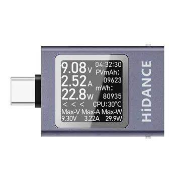 USB тестер напруги, струму та потужності, Type-C, Hidance HDC-085C