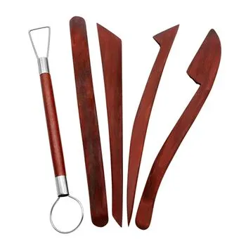 Набір інструментів для ліплення з полімерної глини, 5 шт., двосторонні, дерево