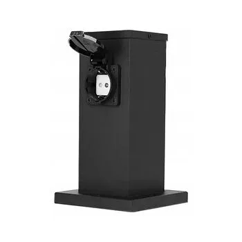 Стовп електричний вуличний зі світильником 2×230В 16А 3860Вт IP44, метал