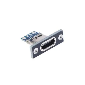 Роз’єм USB Type-C 3.1 4pin, мама, монтажний, для зарядки і живлення