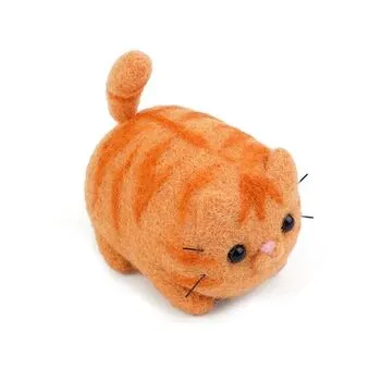 Набір для сухого валяння, Кіт, шерсть, голки, фелтинг, 5–8 см