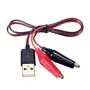 Кабель перехідник USB Type-A на зажими крокодили, 60см