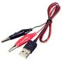 Кабель перехідник USB Type-A на зажими крокодили, 60см