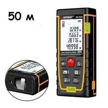 Дальномір лазерний, лазерна рулетка до 50м. SNDWAY SW-TG50
