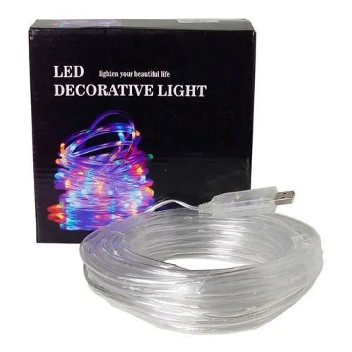 Гірлянда світлодіодна кольорова USB стрічка 100 LED 10м, дюралайт