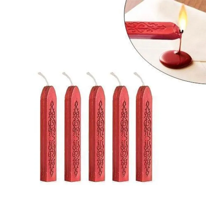 5x Сургучна свічка з ґнотом, декоративний сургуч віск для печаток.