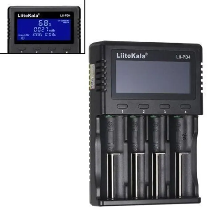 Розумний зарядний пристрій Liitokala Lii-PD4 Li-ion 18650 Ni-MH LED, 4 канали