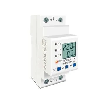 Реле контролю напруги та струму з РК, 220В, 63А, 2DIN, DDS238-VAP