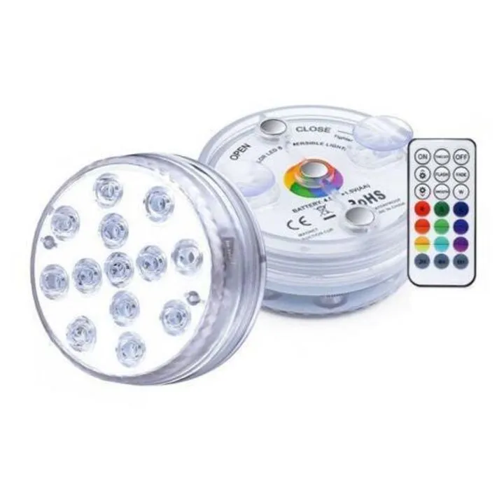 RGB світильник портативний, підсвічування для басейну акваріума 13 LED IP65 ДУ