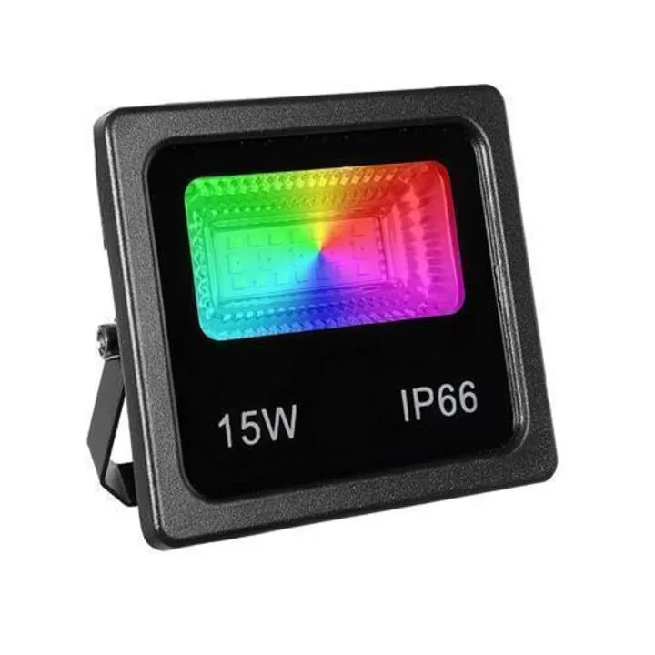 Прожектор світлодіодний RGB LED вуличний, 15Вт 1200лм 220В