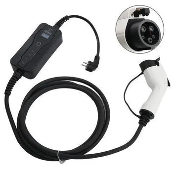 Зарядний пристрій для електромобіля, роз'єм Type 1 J1772, 16А, РК, IP65