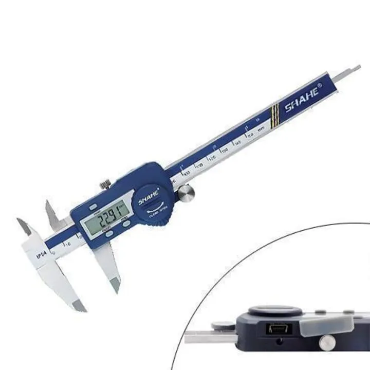 Штангенциркуль цифровий електронний USB SHAHE, 150 мм, 0.01 мм, IP54