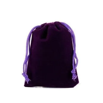 Мішеєчок пакувальний з оксамиту 7x9 см 50 шт на затяжках, фіолетовий