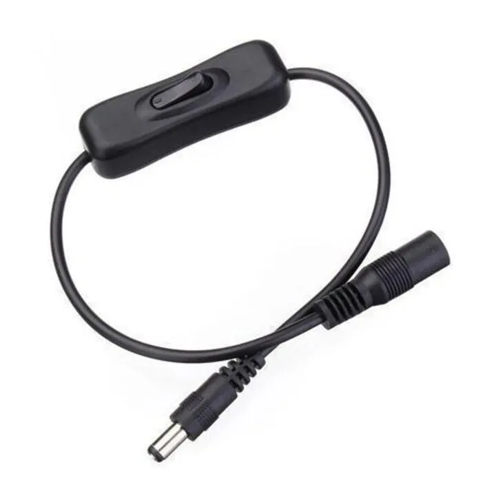 Вимикач живлення 12В 5.5x2.1мм мама-тато для стрічок електроприладів XH-304