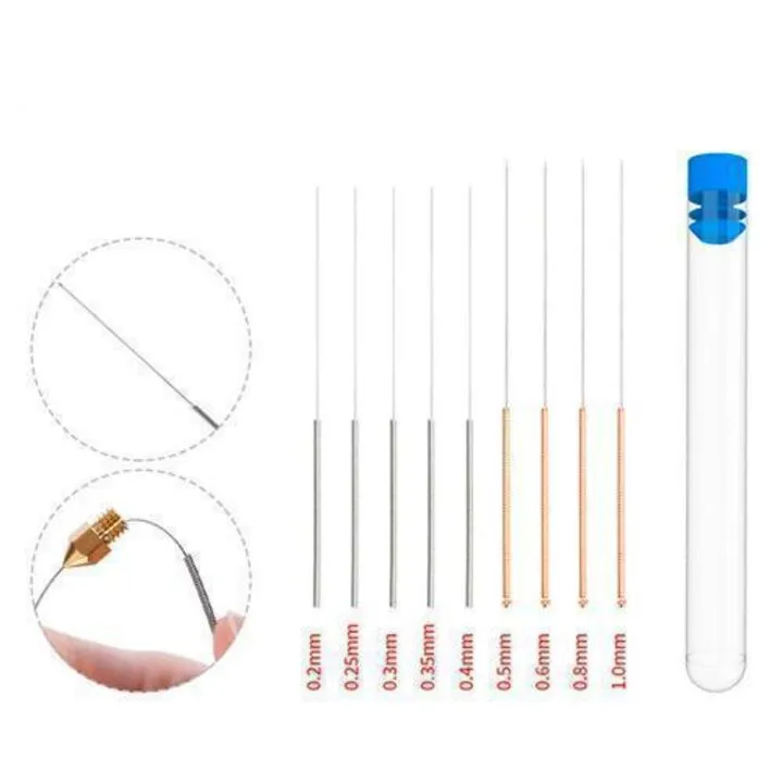 Набір голок спиць для чищення сопла 0.2-1.0мм екструдера 3D ручок, гнучкі