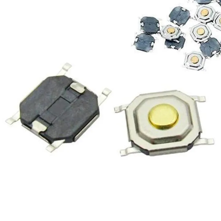 Кнопка тактова SMD, набір 100 шт, 4 контакти, 4x4x1.5 мм / 5x5x1.5 мм