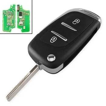 Ключ запалювання, чіп ID46 PCF7961, 3 кнопки HU83, для Peugeot 207307407607