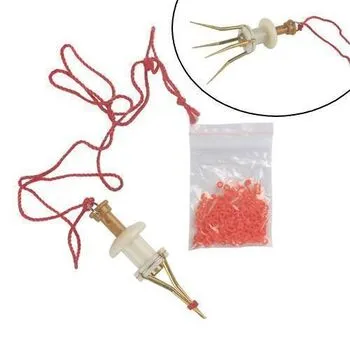 Приманка, затискач для дощових черв'яків, 4 зубці, мідь