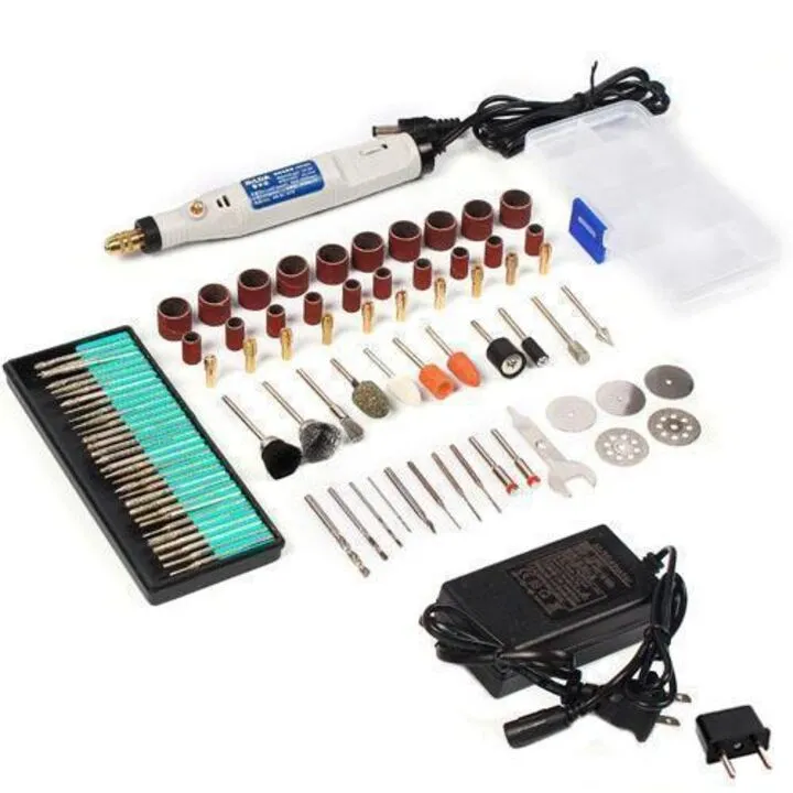 Бормашина гравер міні 18В HILDA JD5202 комплект насадок, алмазних фрез