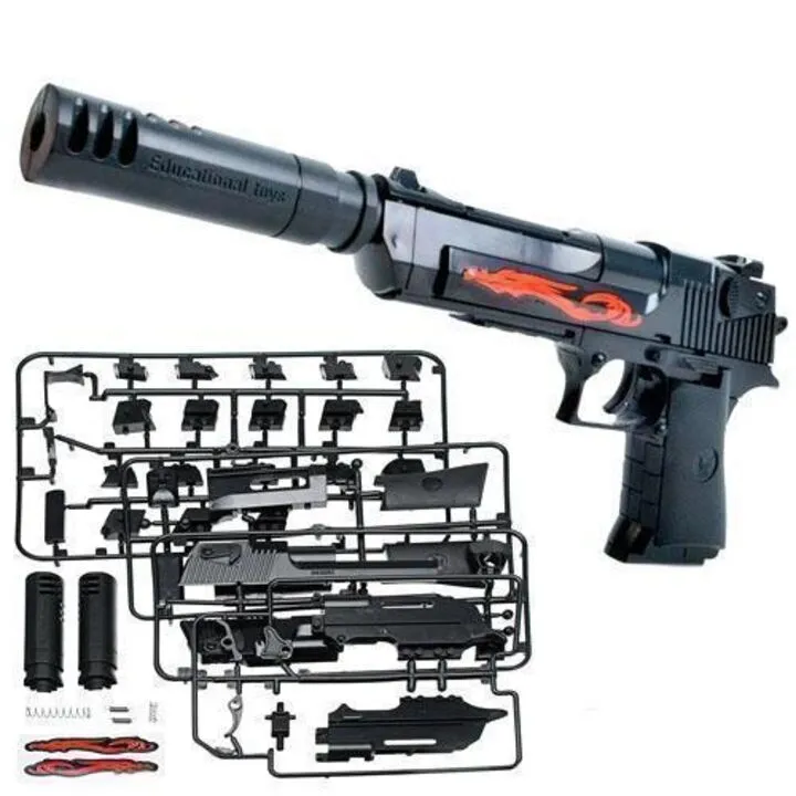 Конструктор пістолет дитячий на кульці Desert Eagle з глушником DIY