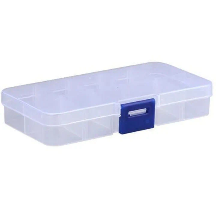 Коробка органайзер кейс для снастей бісеру 125х63х22мм 10 осередків прозорий