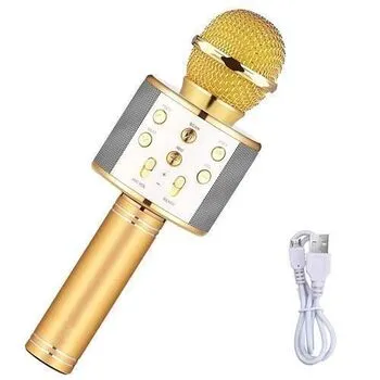Мікрофон бездротовий караоке з колонкою Bluetooth USB WS-858, ТЕМБР