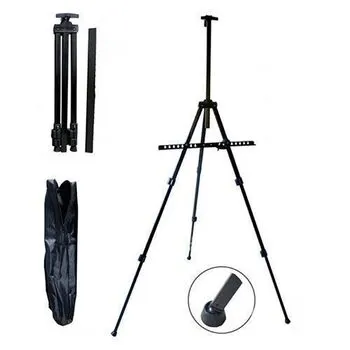 Мольберт триногою портативний алюмінієвий 90-120-160 см регульований металічний чорний SviLand