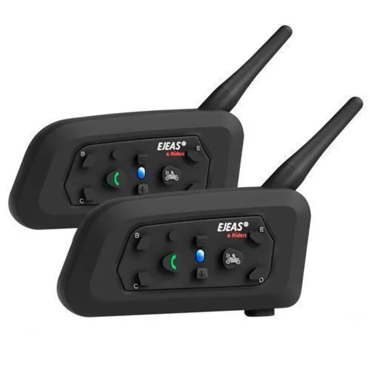 Мотогарнітура Bluetooth на шолом, ПАРА, інтерком Fodsports V6 Pro 1200