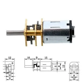 Мотор редуктор мікромоторчик 12GAN20 1200 об/хв 12В