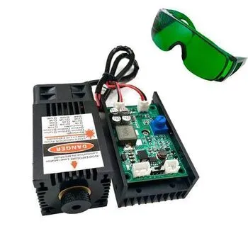 Потужний лазер для різання гравіювання 15Вт 450нм PWM та захистів. окуляри