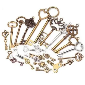 Набір із 40 металевих підвісок шармів шармиків, ключі Premium