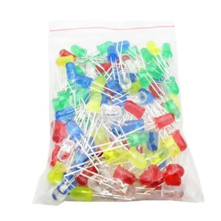 LED-світлодіоди SviLand 5 мм, набір 100 шт (5 кольорів по 20)