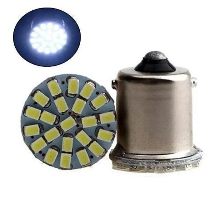 Лампочка LED BA15S P21W, 2 шт, 22 SMD 5050, білий