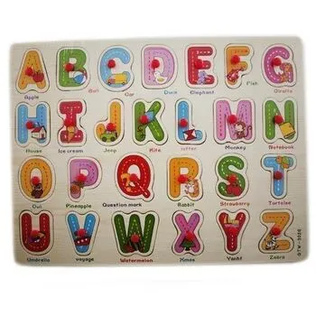 Дерев'яна дошка Сегена, рамки вкладиші, англ. алфавіт 2