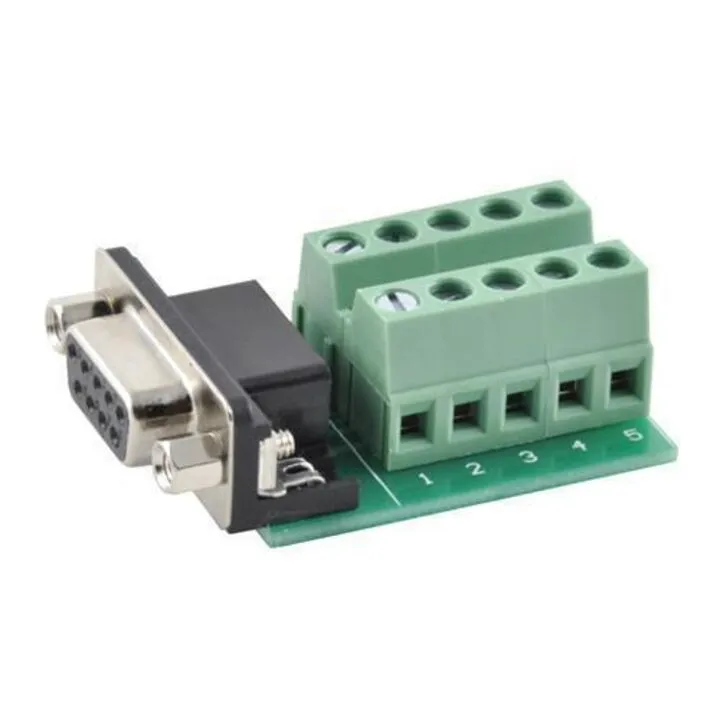 Перехідник RS232 DB9 COM-порт вилка мама - клеммники 9pin