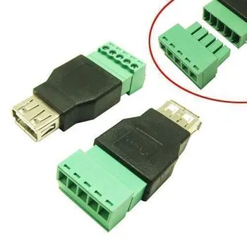 Перехідник USB 2.0 Type-A гніздо роз'єм мама на клемник 5pin SviLand