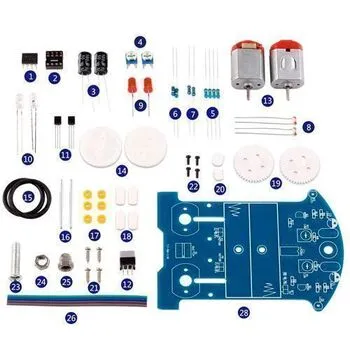 Робот BEAM Трек машинка їздяча по лінії D2-5 Kit ЗБЕРІ САМ DIY