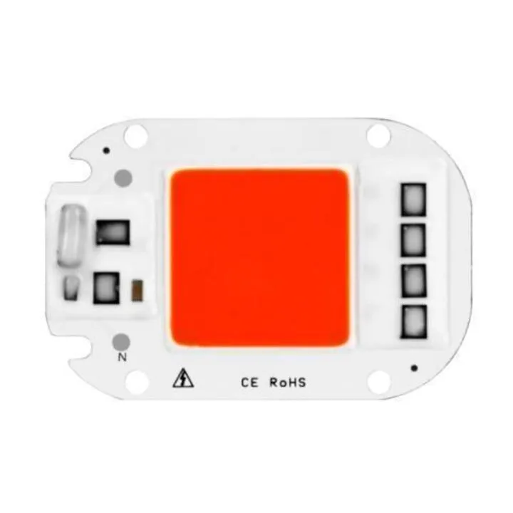 Світлодіодна матриця з драйвером COB LED 50Вт 4500лм 220В, червона