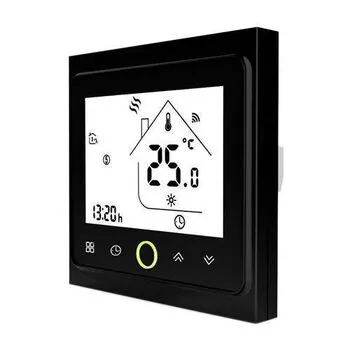 Терморегулятор Wi-Fi для ел теплої підлоги 220В 16А BHT-002-GBHW, чорний