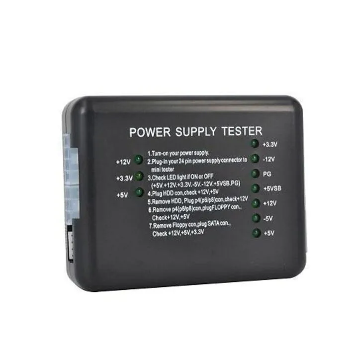 Тестер блоків живлення ATX, BTX, ITX, PSU 20 / 24pin SATA Molex для ПК