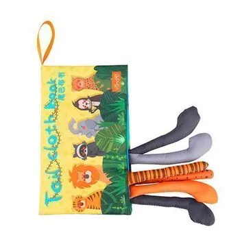 Книга м'яка для дітей, що розвиває тканинна з тваринами Tumama