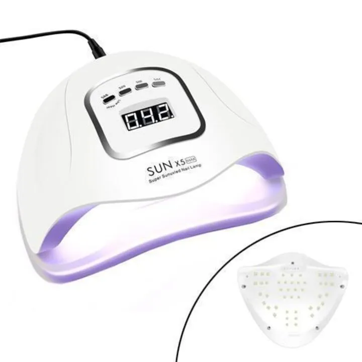 УФ-лампа для сушки, нарощування гелевих нігтів SUN X5 MAX LED + UV 80Вт