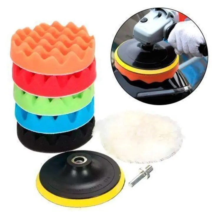 Набір з 6 насадок на дриль 12.5см для полірування авто та шліфувальний диск