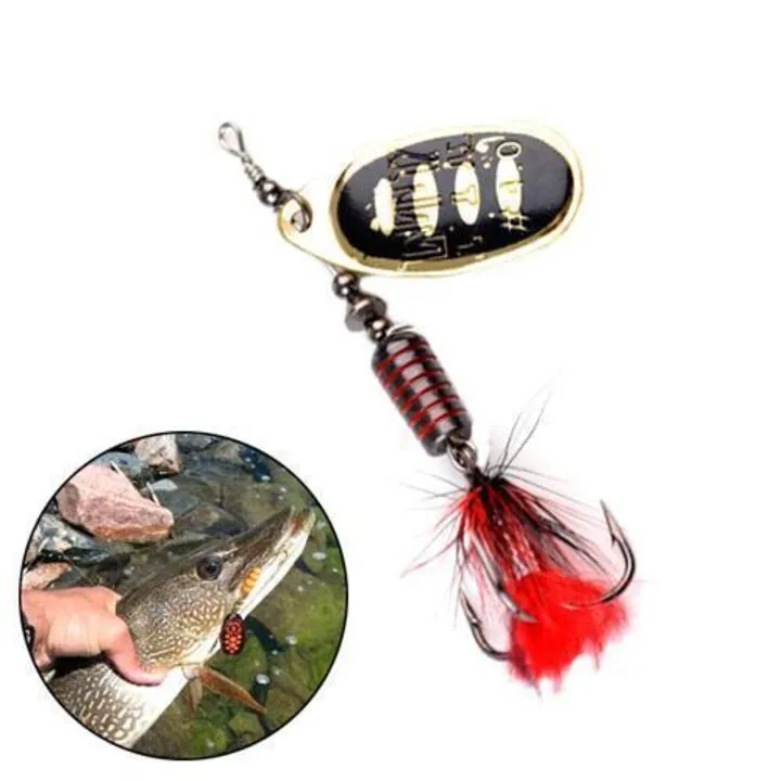 Блешня вертушка обертова 18г золотиста 3 гачка FTK