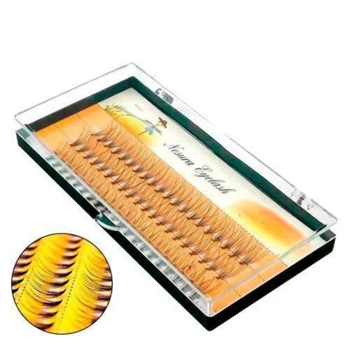 Вії пучкові накладні 8мм 0.10 З шовкові чорні Nesura