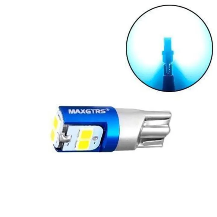 LED T10 W5W лампа в автомобіль, 6 SMD 3030, блакитний