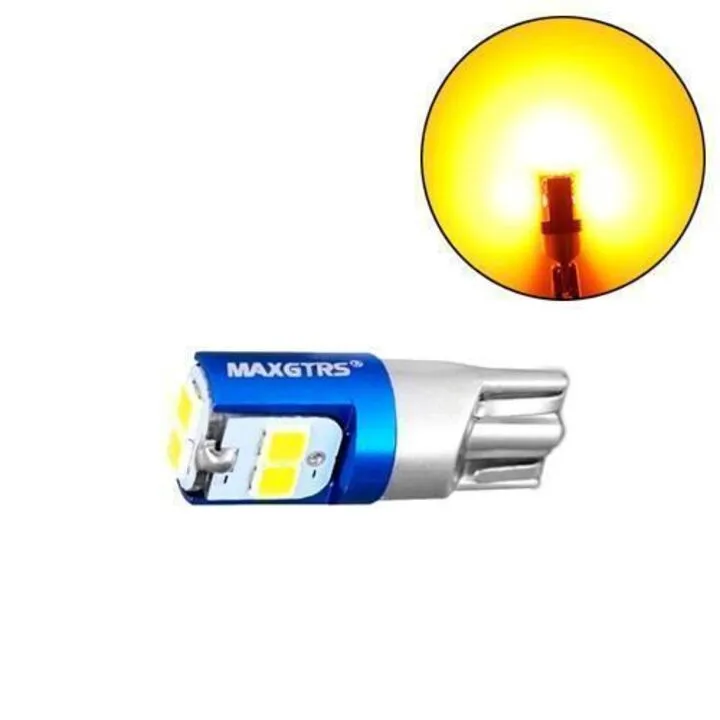 LED W5W T10 лампа в автомобіль, 6 SMD, теплий білий