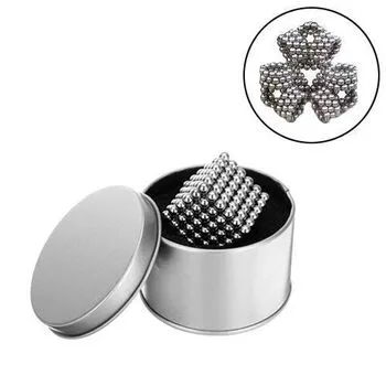 Неокуб конструктор головоломка магнітні кульки, срібний